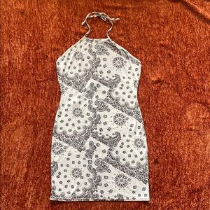 PLT Black and White Halter Dress